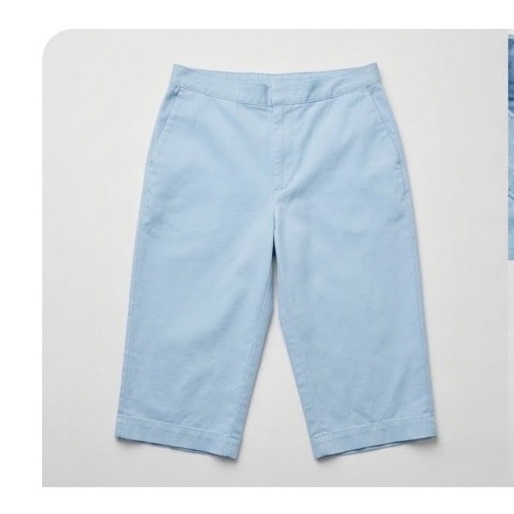Alfred Dunner Women Blue Crop Pants, Sage Green,Teal,and White  Capri Bundle  14